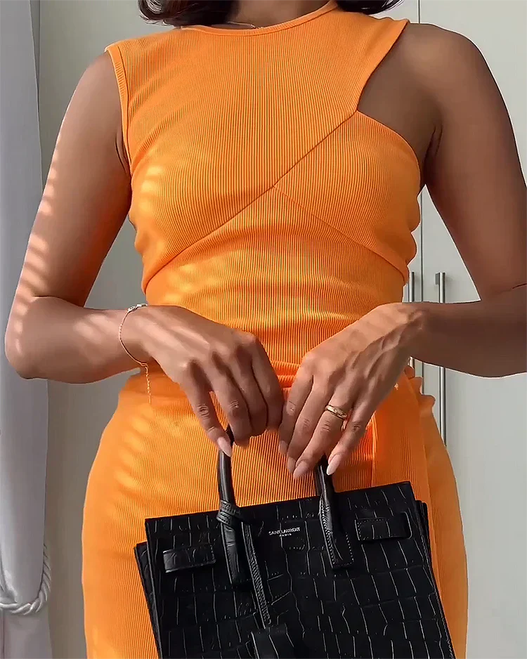 Aurora® | Elegant Sleeveless Solid Color Dress