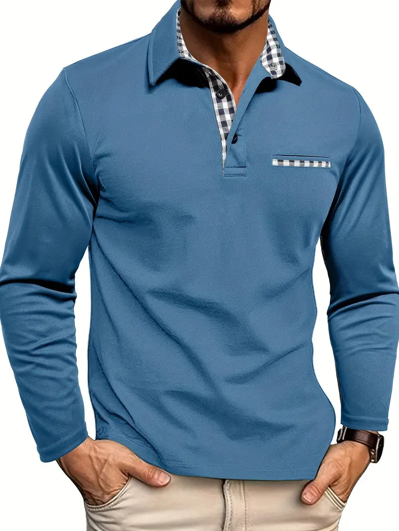 Raymond | Classic Men's Summer Polo Shirt with Long Sleeves