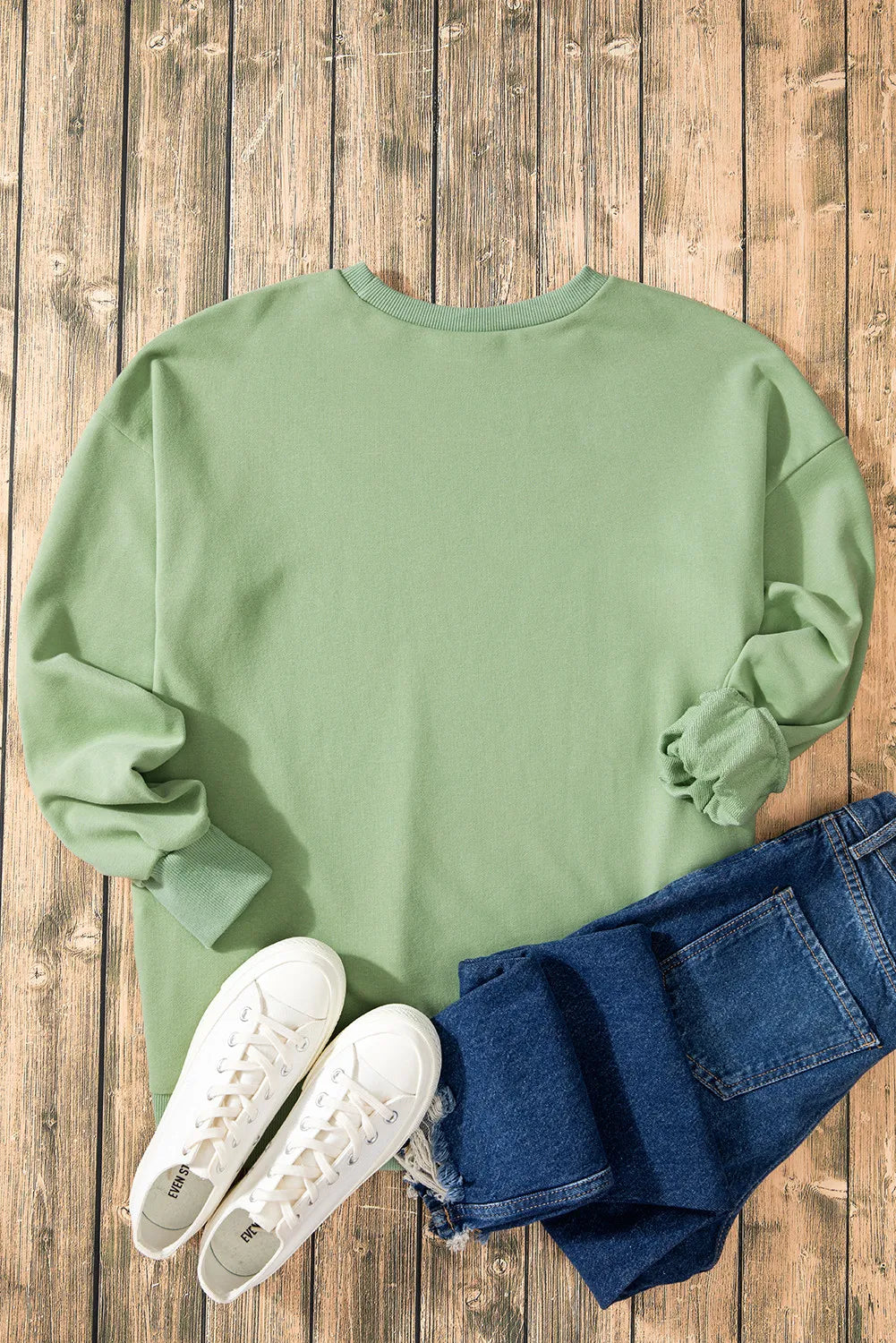 Claudia® | Long-sleeved sweatshirt with a high, low crew neck