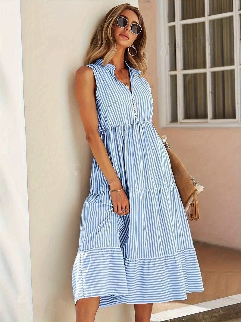 Angelica® | Striped sleeveless dress