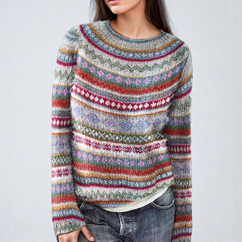 Chloe® | Colorful striped knit sweater