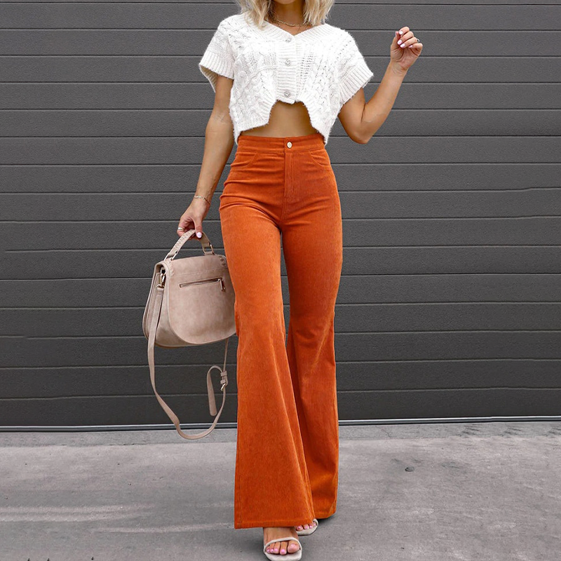 Stine | Stylish High-Waist Flared Pants