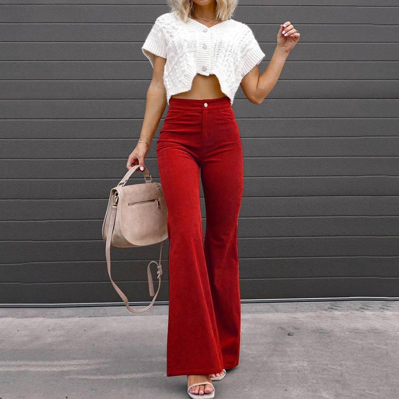 Stine | Stylish High-Waist Flared Pants