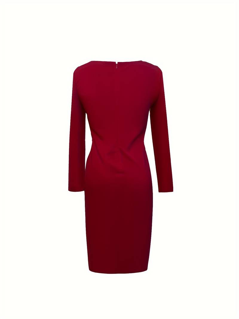 Efigenia® | Stylish Long Sleeve Twist Dress