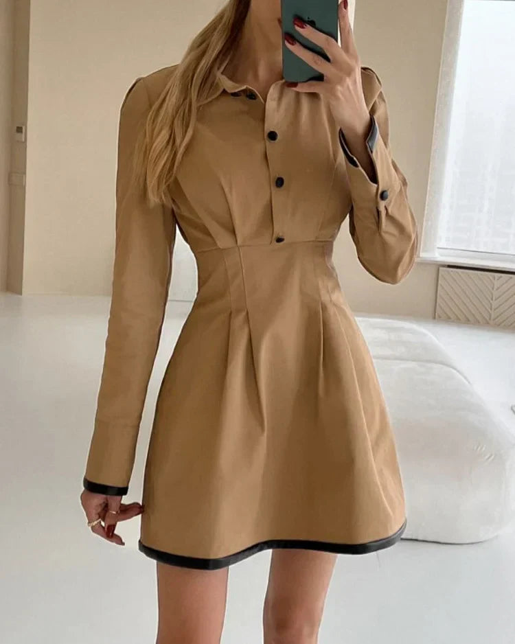 Cora® | Comfortable long sleeve waist dress
