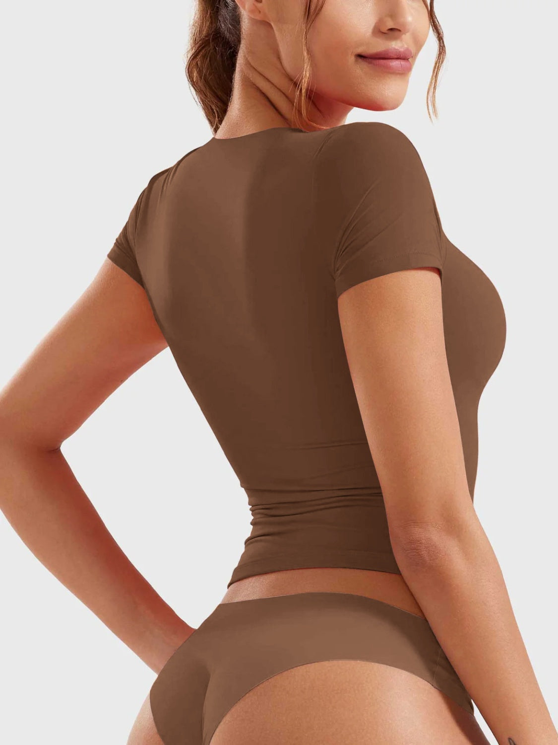 Elena® | Short sleeve half zip t-shirt