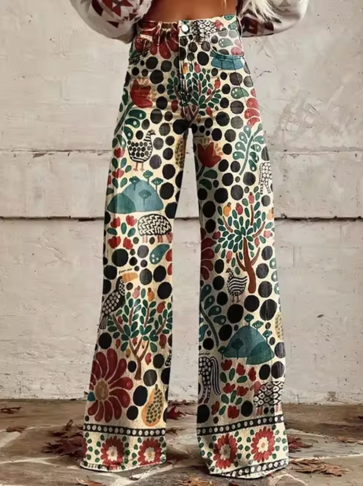 Clara® | Retro wide leg trousers