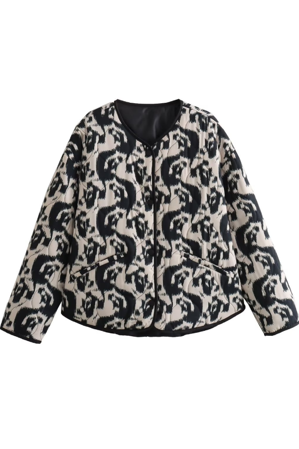 Carmen® | Loose Animal Print Cotton Jacket