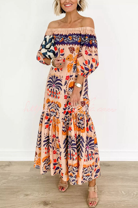 Aubrey® | Elegant printed midi dress