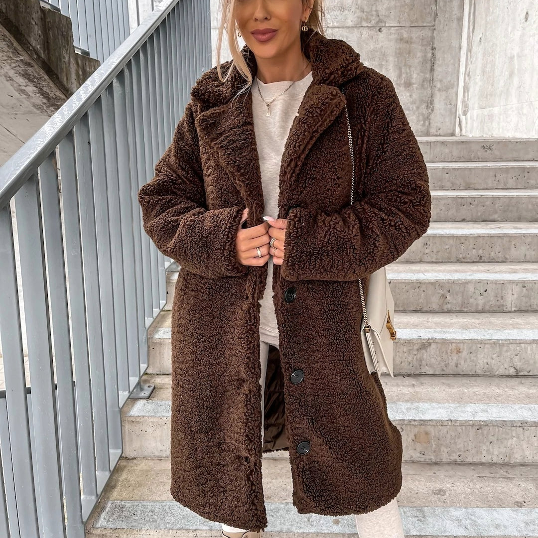 Keira | Women's Oversized Long Teddy Coat