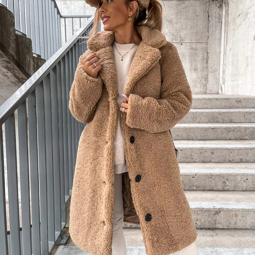 Keira | Women's Oversized Long Teddy Coat