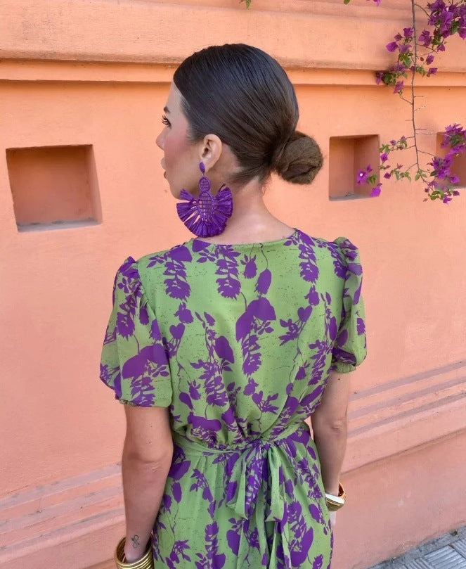 Aurelia® | Elegant dress with puff sleeves