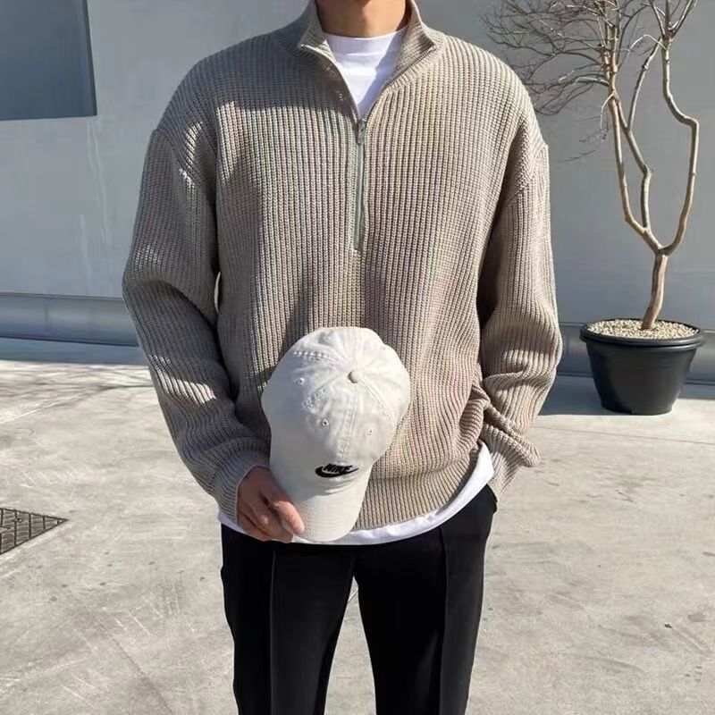 Saul | Men's Quarter-Zip Ribbed Knit Sweater