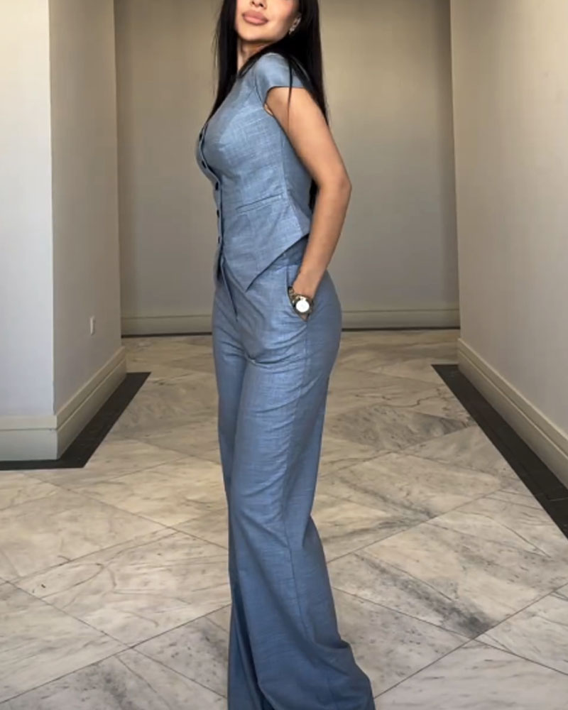 Angela® | Two-piece women's set with top and trousers