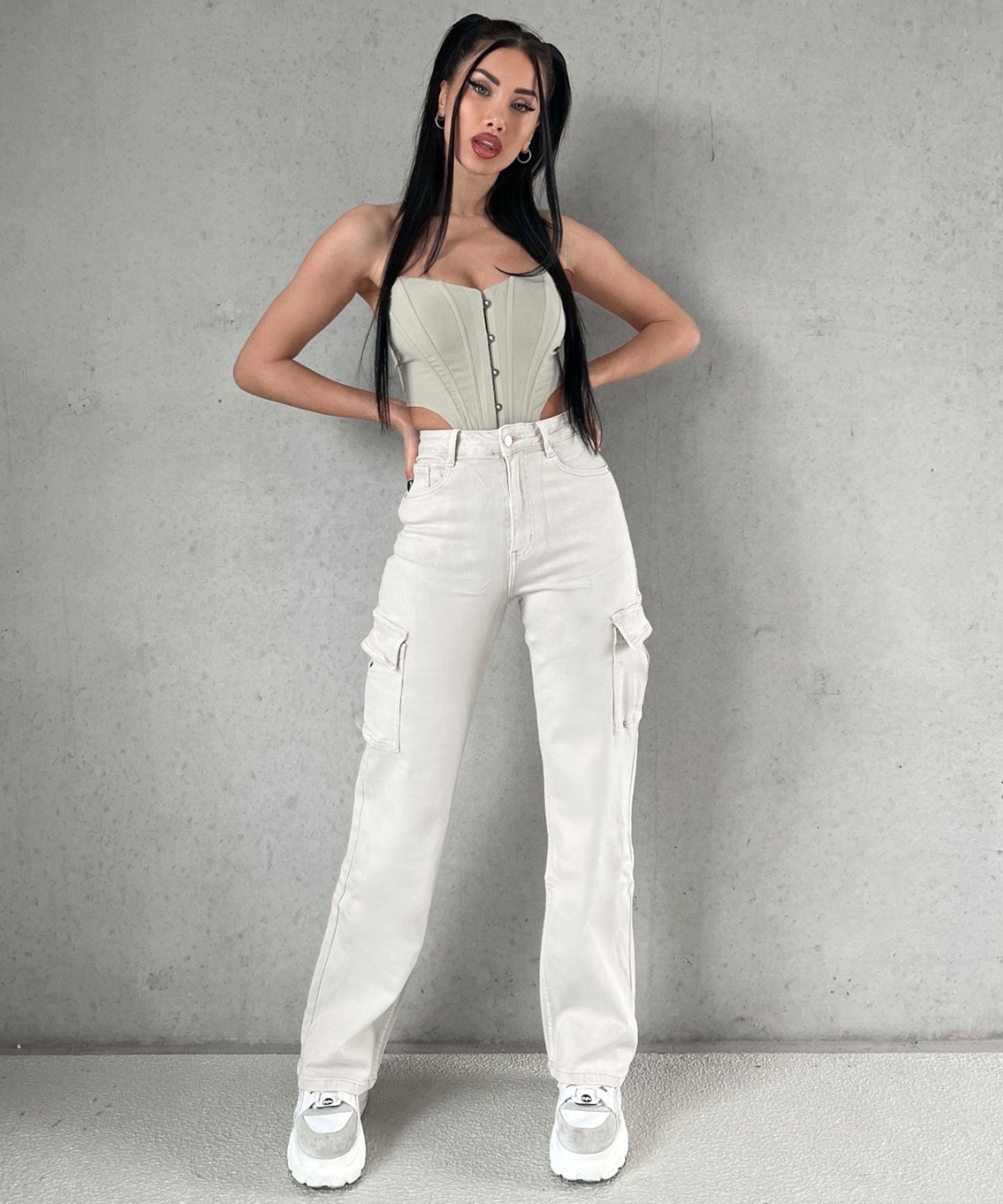 Birgitta® | Cargo Pant Eva Creme