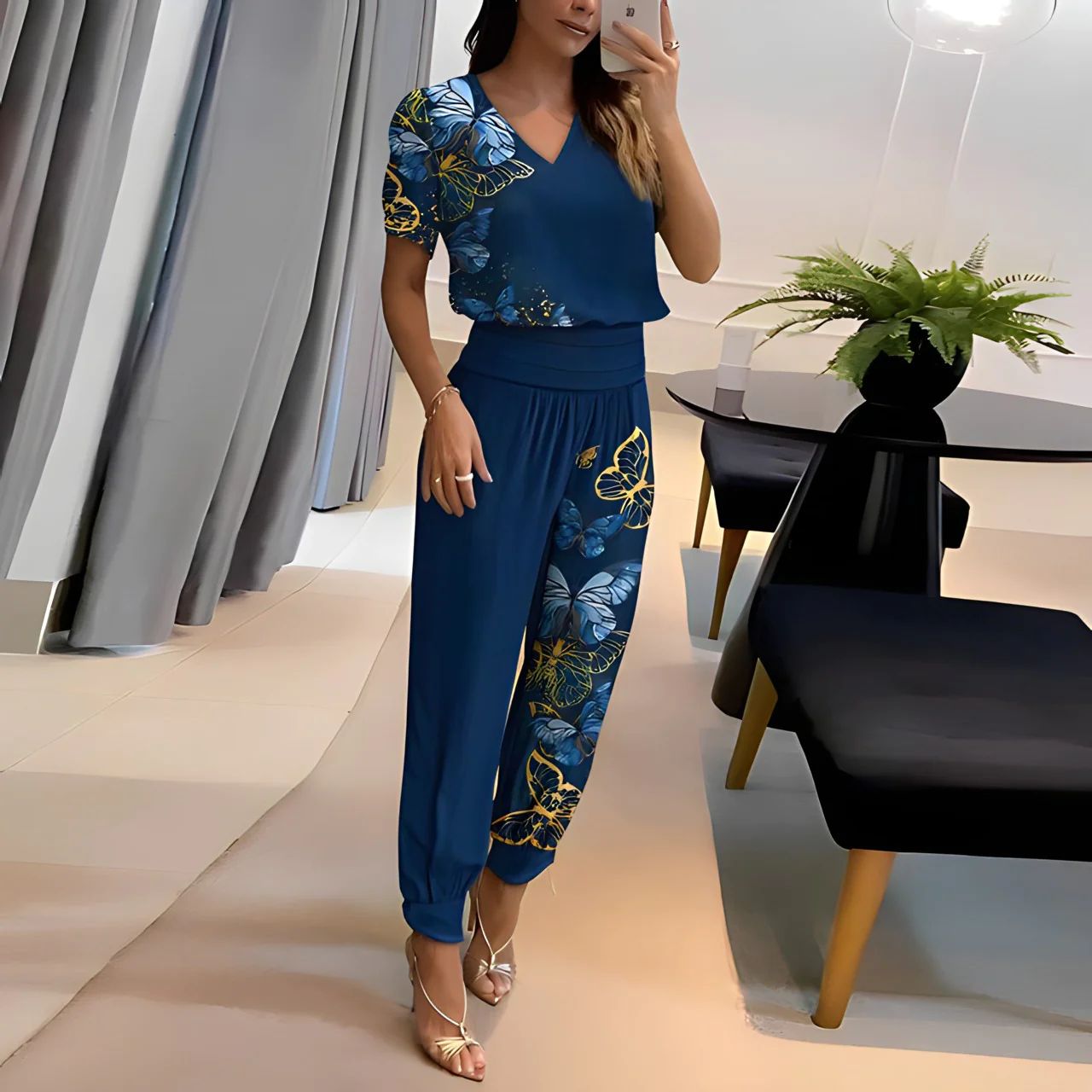 Brenda® | Elegant blouse and trousers set