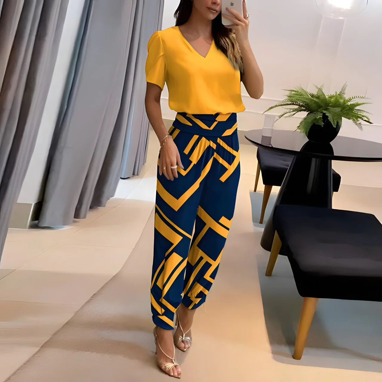 Brenda® | Elegant blouse and trousers set