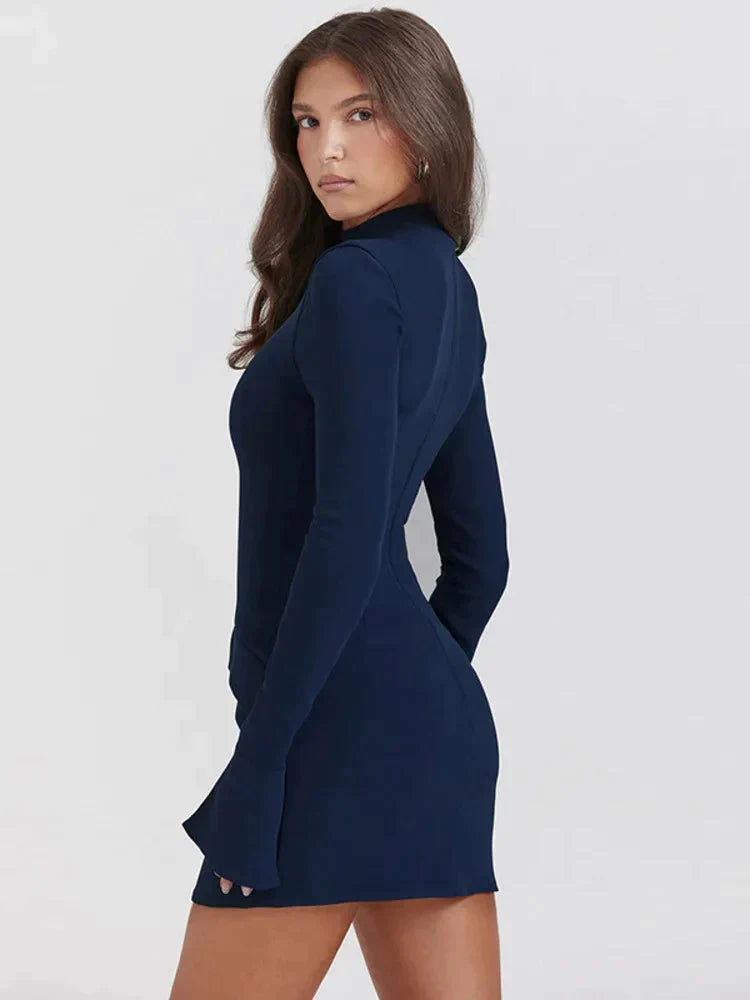 Clara® | Elegant full sleeve cargo dress