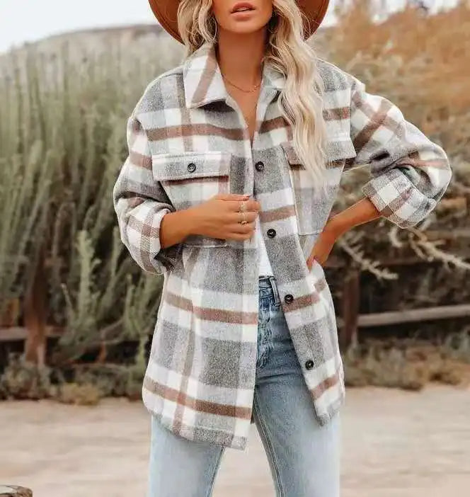 Amparo | Casual, rustic checked shirt for women