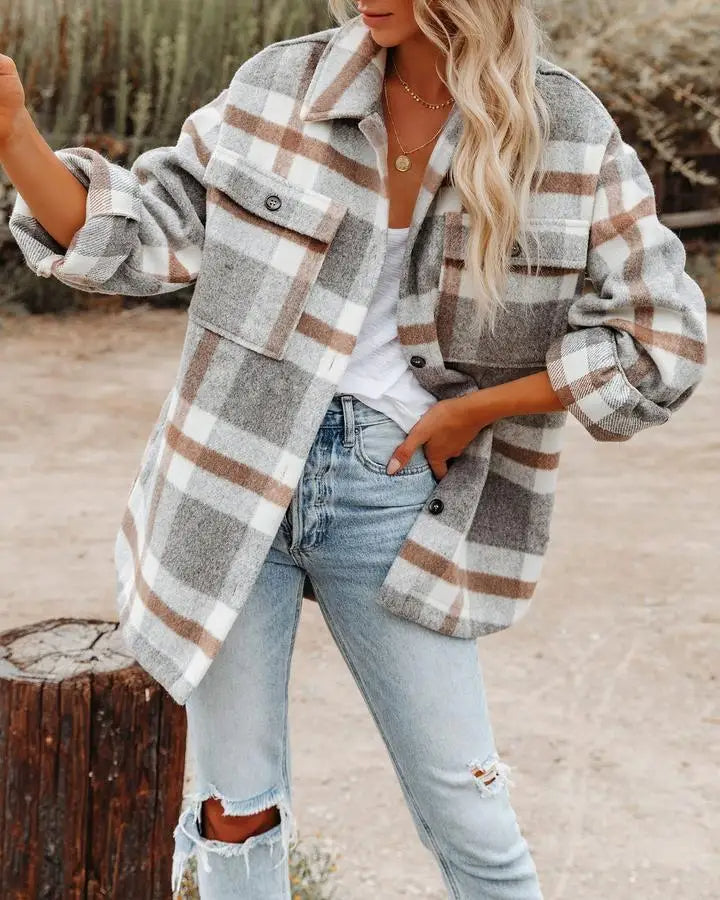 Amparo | Casual, rustic checked shirt for women
