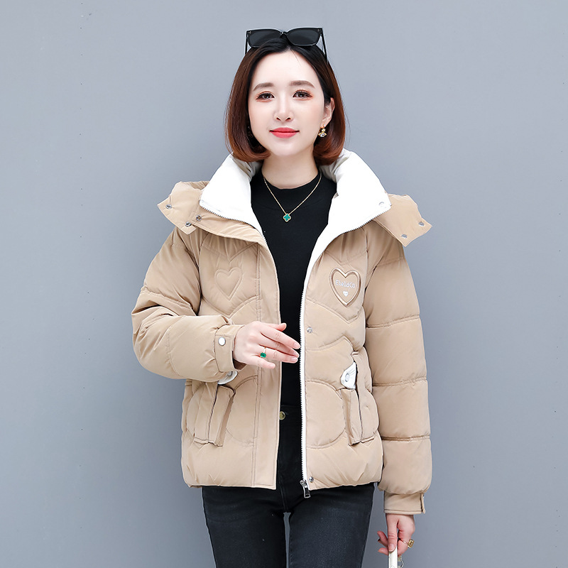 Women’s Padded Coat – Quilted Design – Relaxed Fit – Hip Length – Detachable Hood