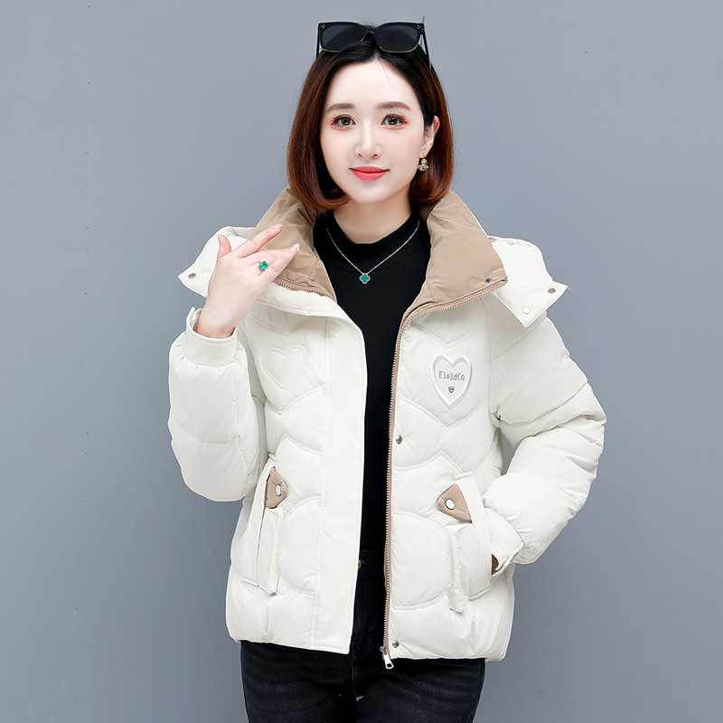 Women’s Padded Coat – Quilted Design – Relaxed Fit – Hip Length – Detachable Hood