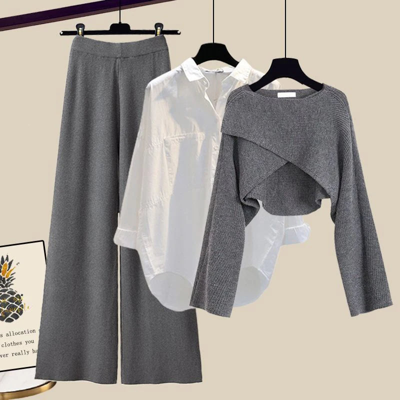 Elda® | Cashmere Long Sleeve Three-Piece Set