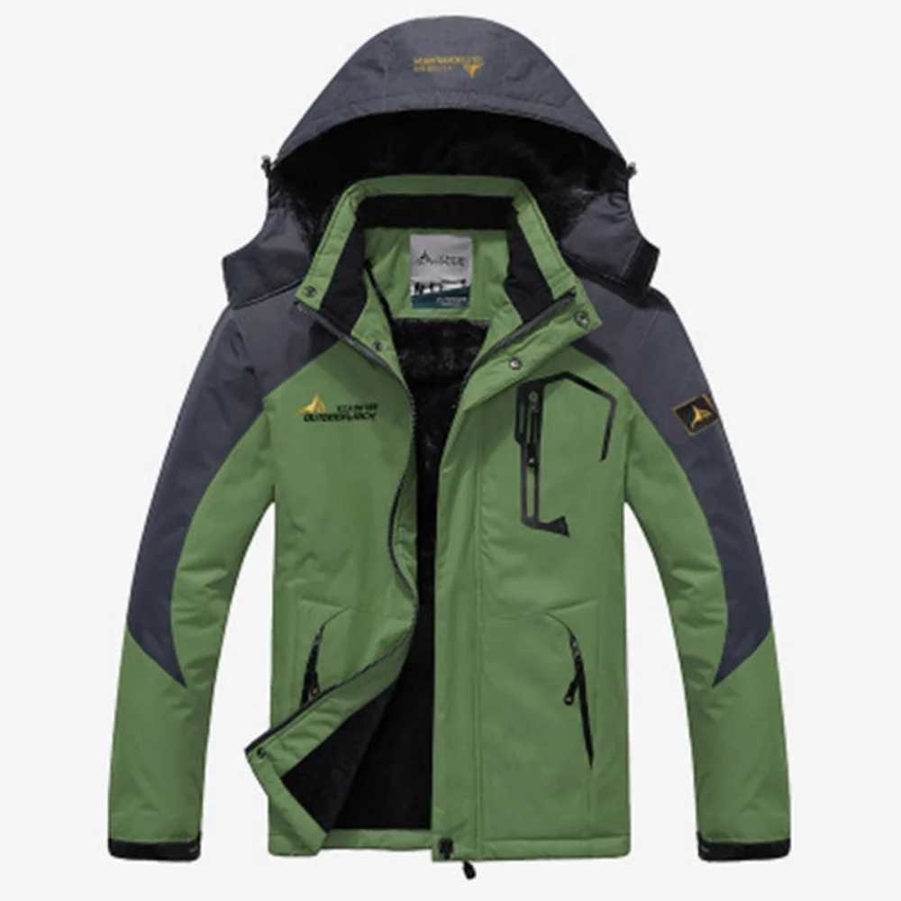 Men’s Parka Jacket – Windproof Shell – Fur Lined Hood – Standard Fit – Zipped Pockets