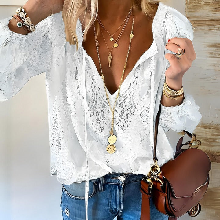 Ella® | Crochet boho blouse for women