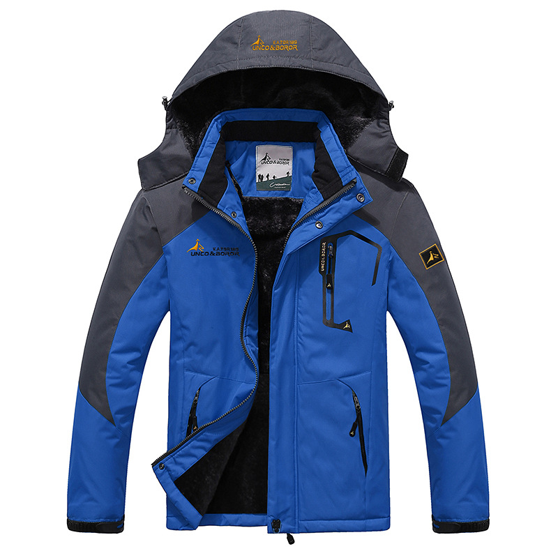 Men’s Outdoor Jacket – Structured Fit – Insulated Fleece Lining – Water Resistant – Hooded