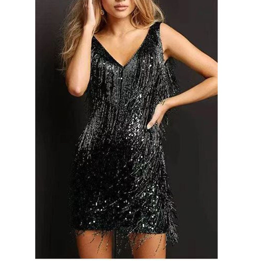 Delilah® | Sparkling tassel dress, party dress for women