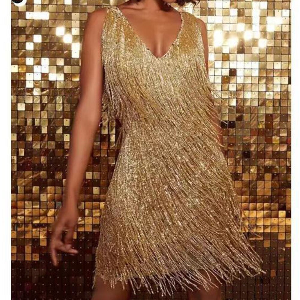Delilah® | Sparkling tassel dress, party dress for women