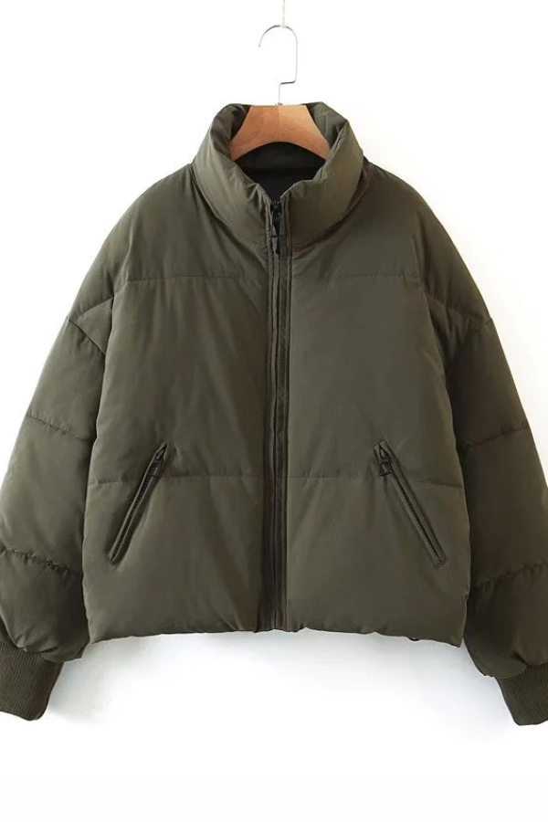 Brianna® | Stand Collar Zipper Pocket Thick Warm Cotton Jacket