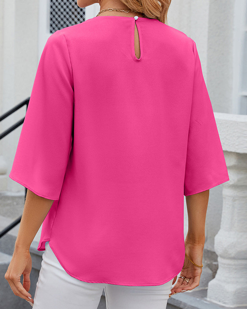Bruston® | Elegant Blouse With Half Sleeves