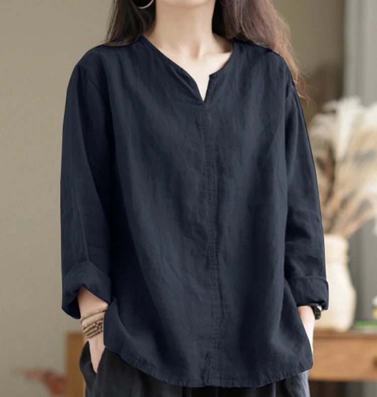 Bucholz® | V-Neck Blouse Made Of Cotton