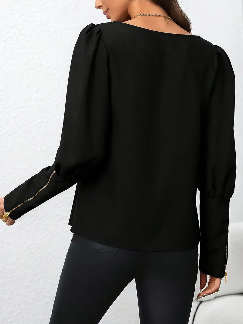 Diana® | Elegant blouse with puff sleeves