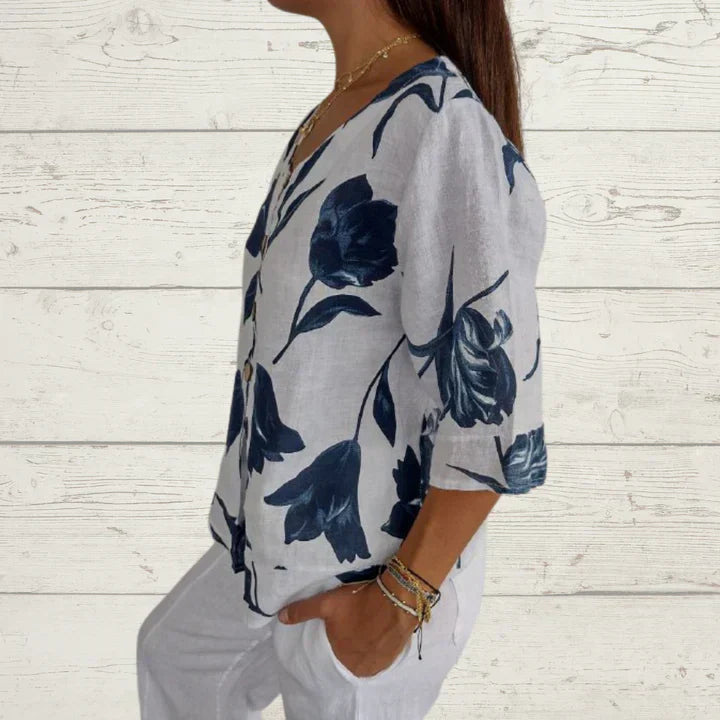 Brittenee® | Elegant V-Neck Blouse For Women