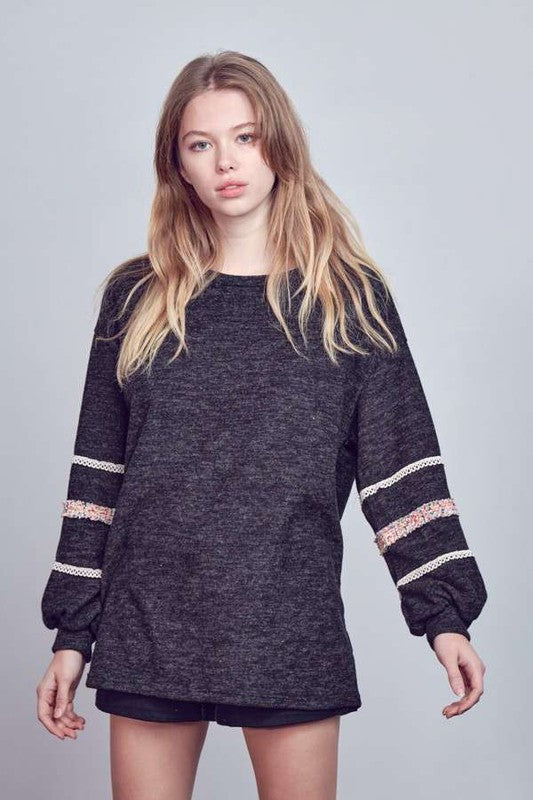 Aurora® | SLEEVES WITH TWEED TRIM TUNIC