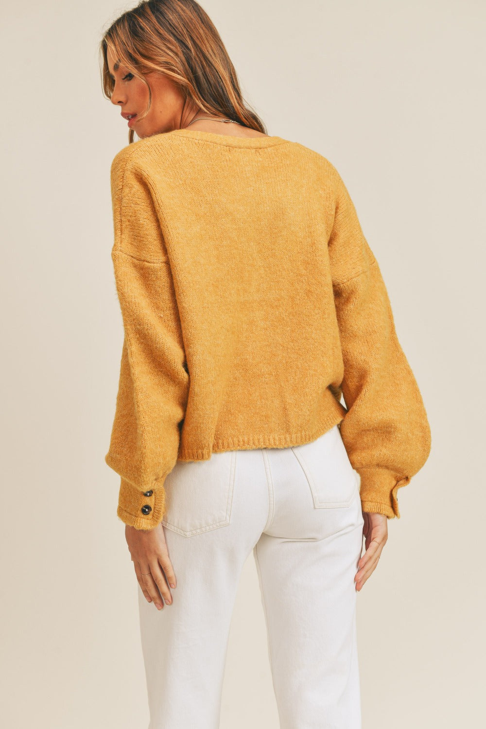Angela® | MABLE long-sleeved cardigan with button placket
