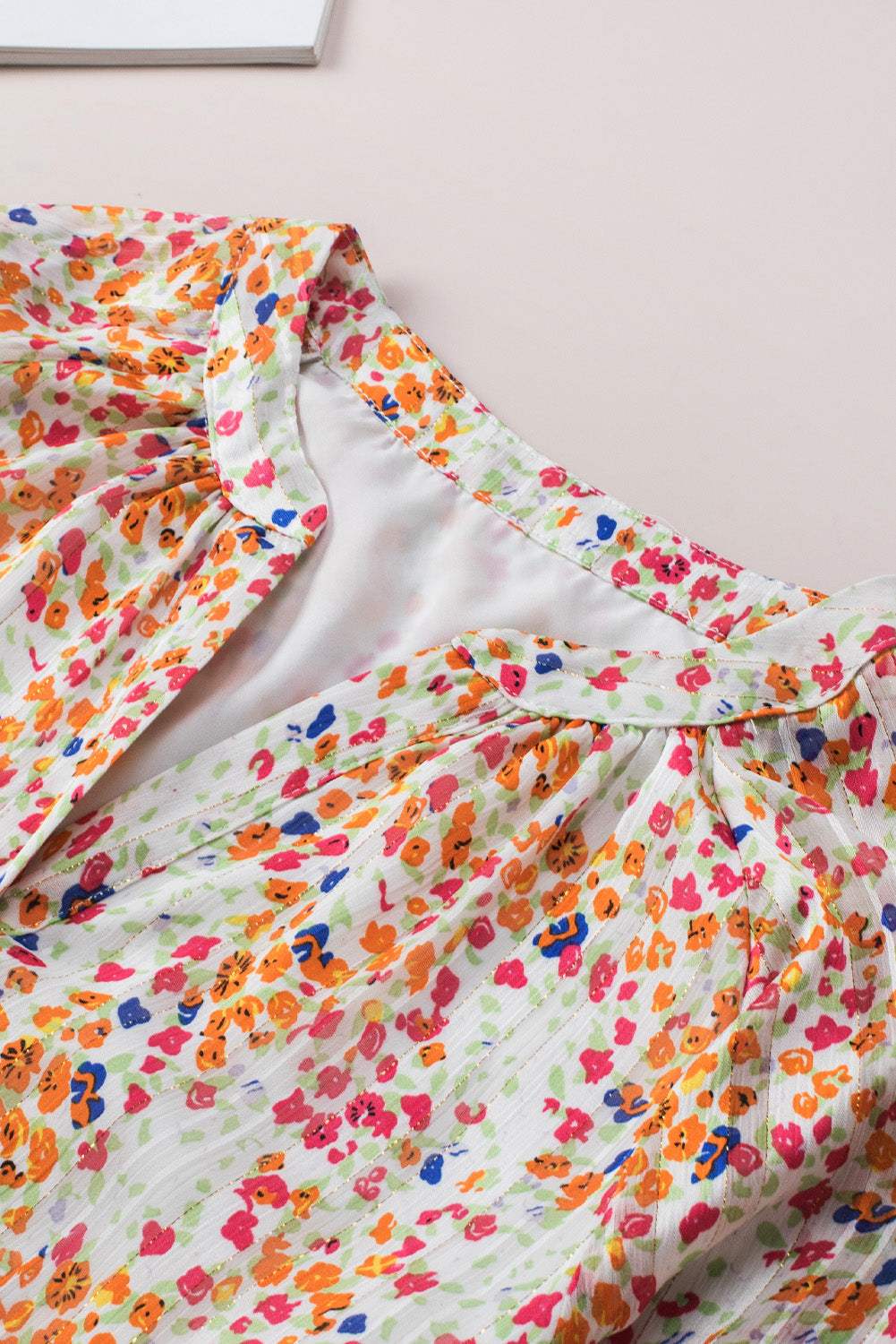 Delia® | Printed notched long sleeve shirt