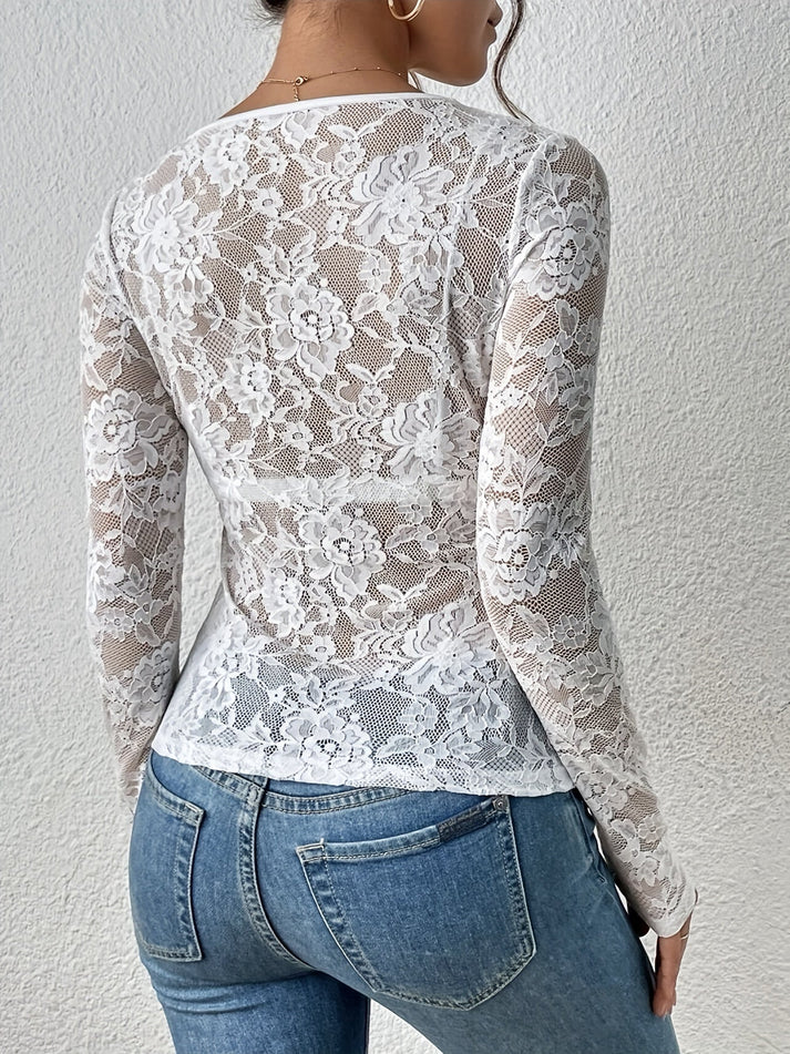 Buckey® | Long Sleeve Top With V-Neck And Lace