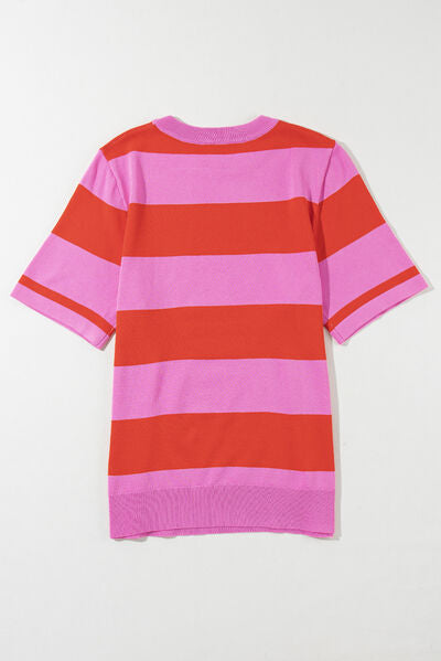 Catalina® | Color block top with a crew neck and half-length sleeves