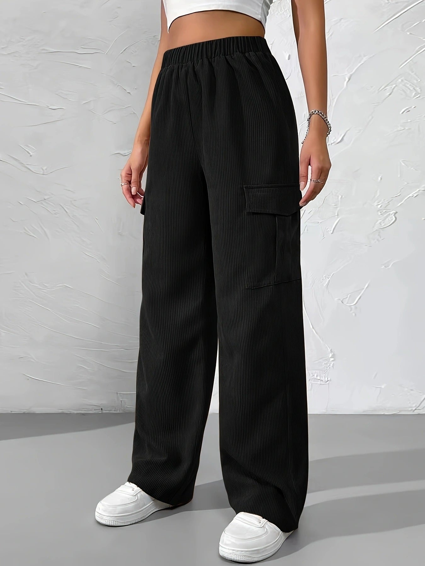 Bethania® | Autumn And Winter New Elastic Waist Cargo Pants Corduroy