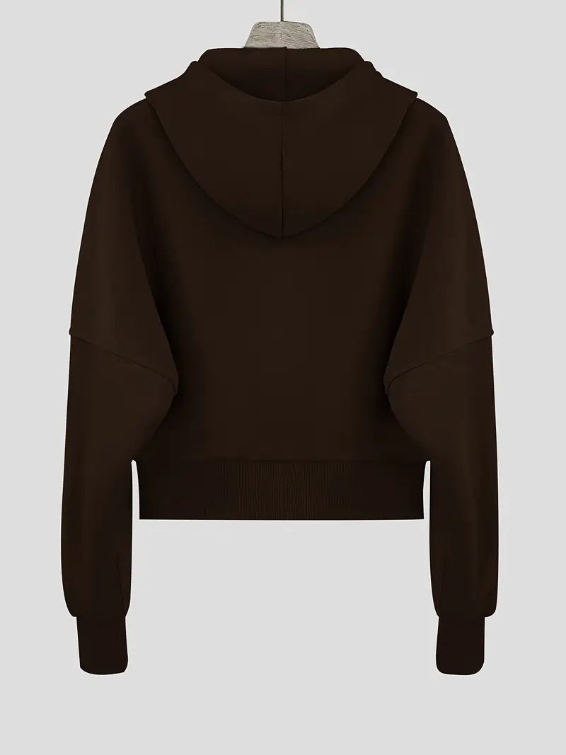 Carmela® | Short zip-up cotton hoodie