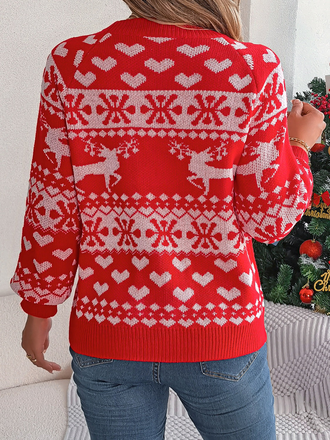 Corina® | Christmas Element crew neck long sleeve sweater