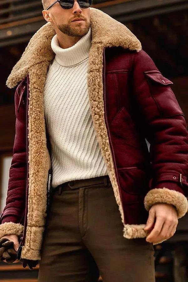 Kendall | Men's Shearling Aviator Jacket