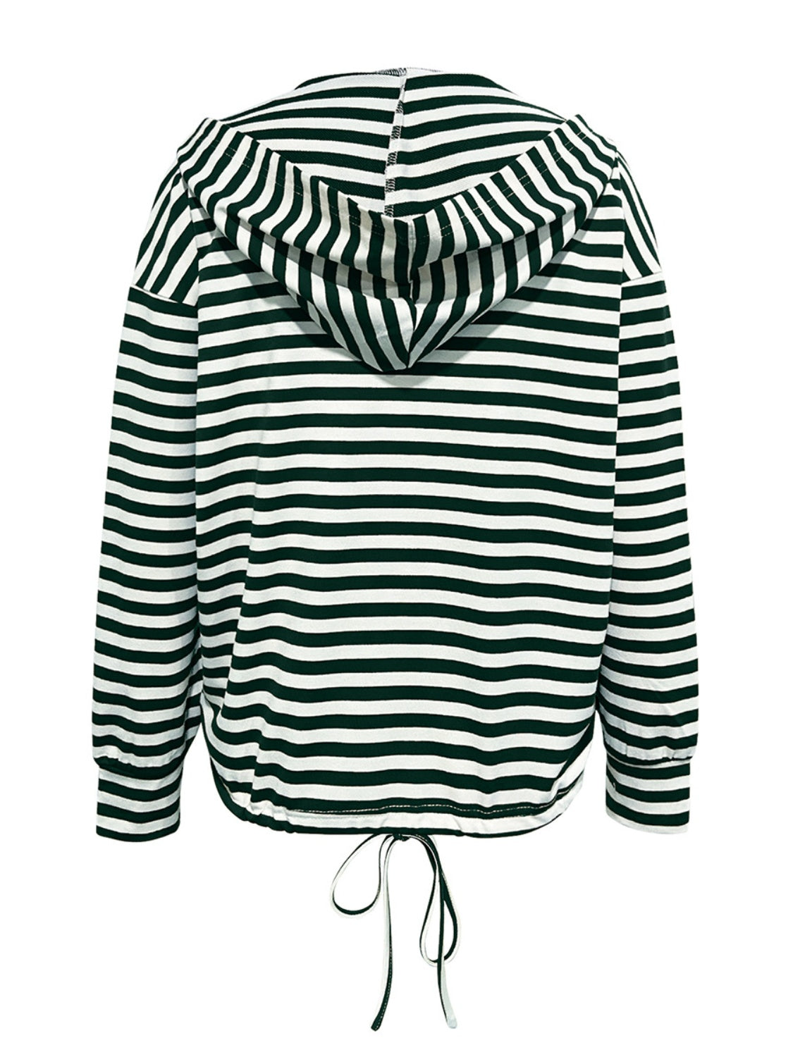 Eliana® | Striped drawstring hoodie with long sleeves