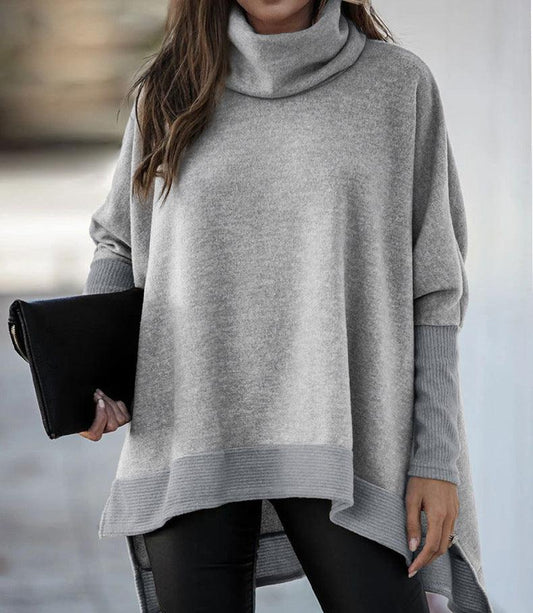 Cleo® | Oversized batwing sleeve turtleneck sweater