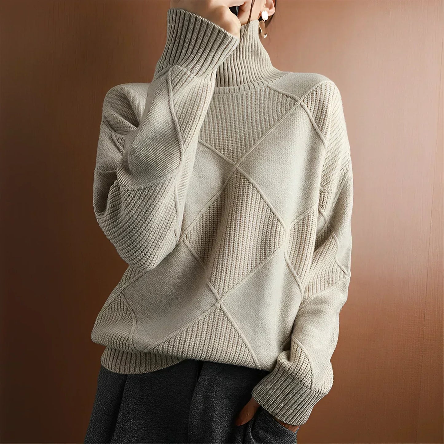 Christina® | Structured turtleneck sweater