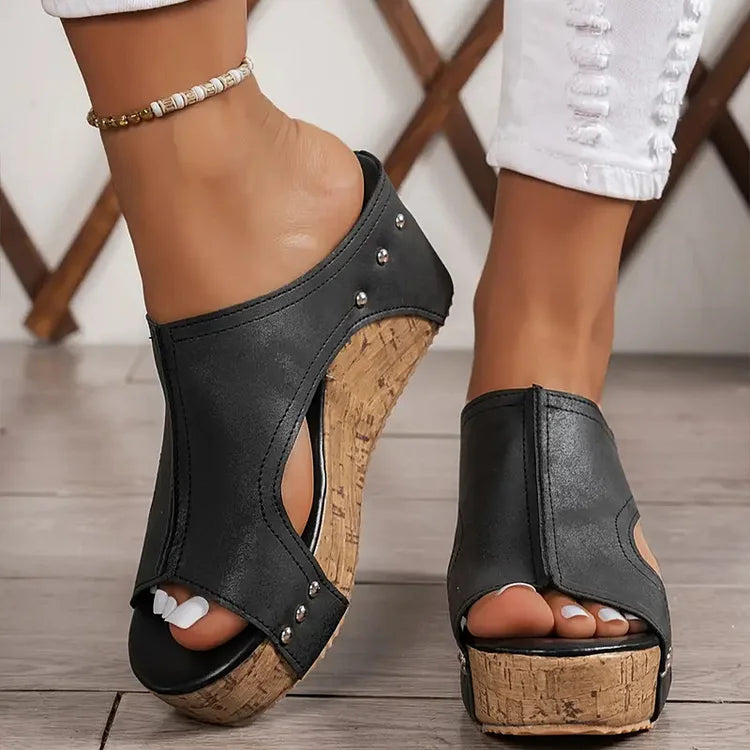Barbara® | Leather platform sandals